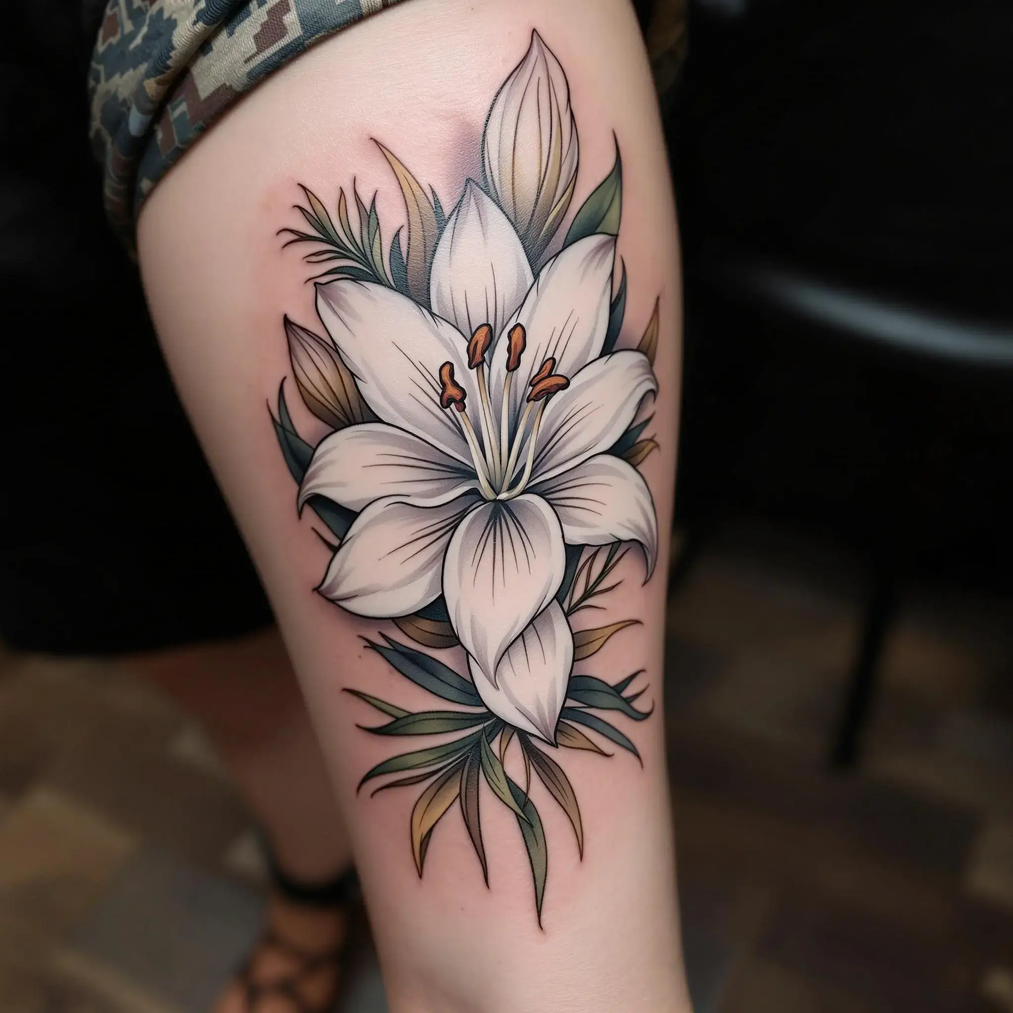 White Lily Tattoo
