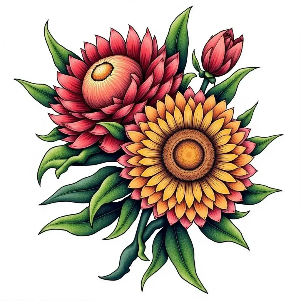 Tattoo design of Everlasting flower